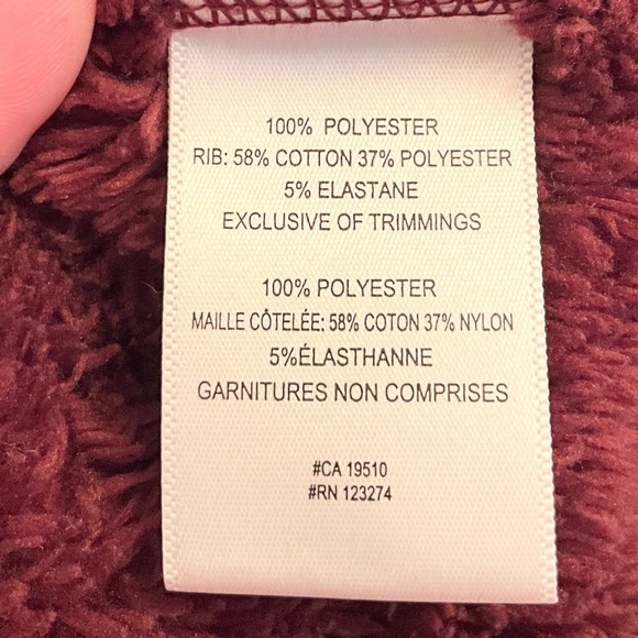 Lole Teddy Bear Joggers Lounge Pants Burgundy/Red Wine Sherpa Pockets Size M - Picture 7 of 13